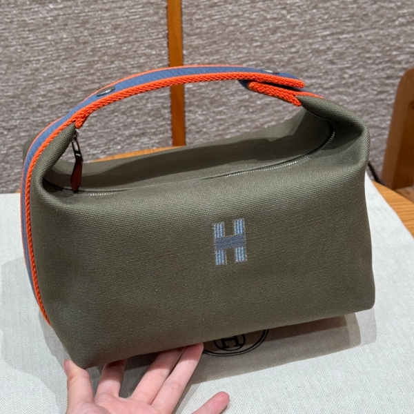 【エルメス HERMES】ブリッド ア ブラック GM Hパヴィヨン フォレストグリーン シルバー金具 (100％マシン)